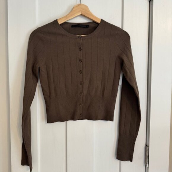 (Jenni Kayne) NWOT Ribbed Finley Cardigan in Olive - Picture 5 of 7